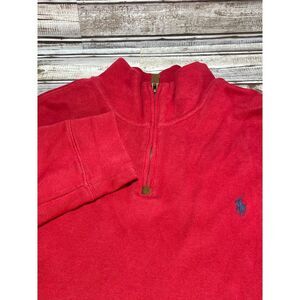 Polo Ralph Lauren Men's 1/4‎ Red Blue Logo XL